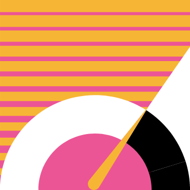 Abstract composition of performance gauge