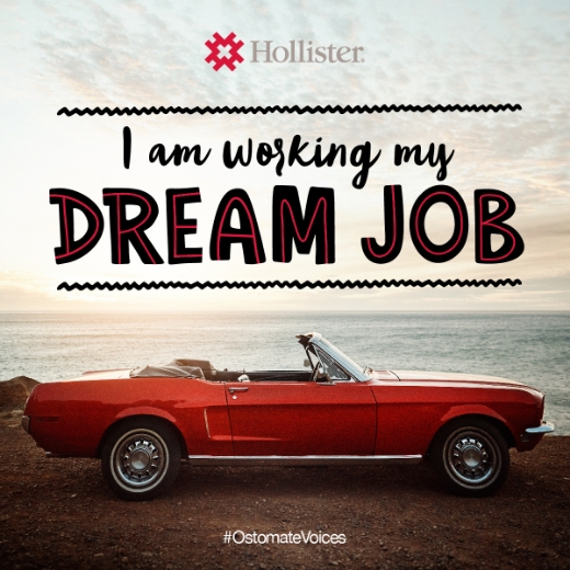Life affirmation social card: “I am working my DREAM JOB”