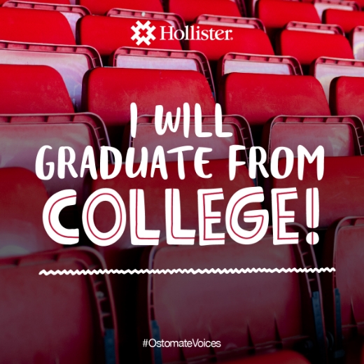 Life affirmation social card: “I will graduate from college!”