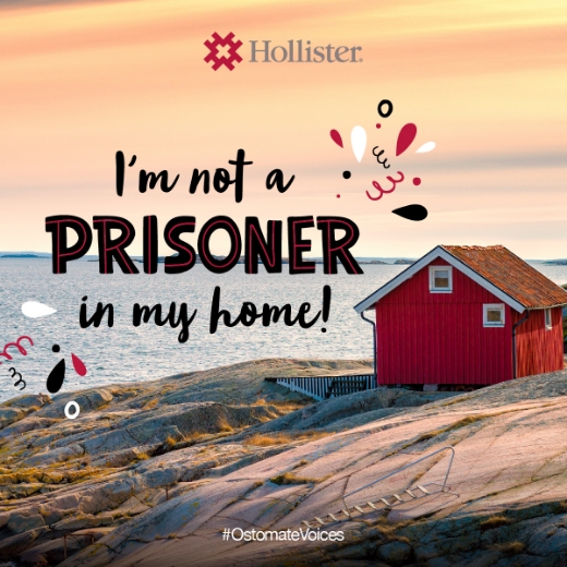 Life affirmation social card: “I’m not a PRISONER in my home!”