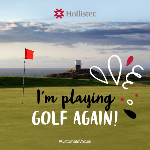 Life affirmation social card: “I am playing golf again!”