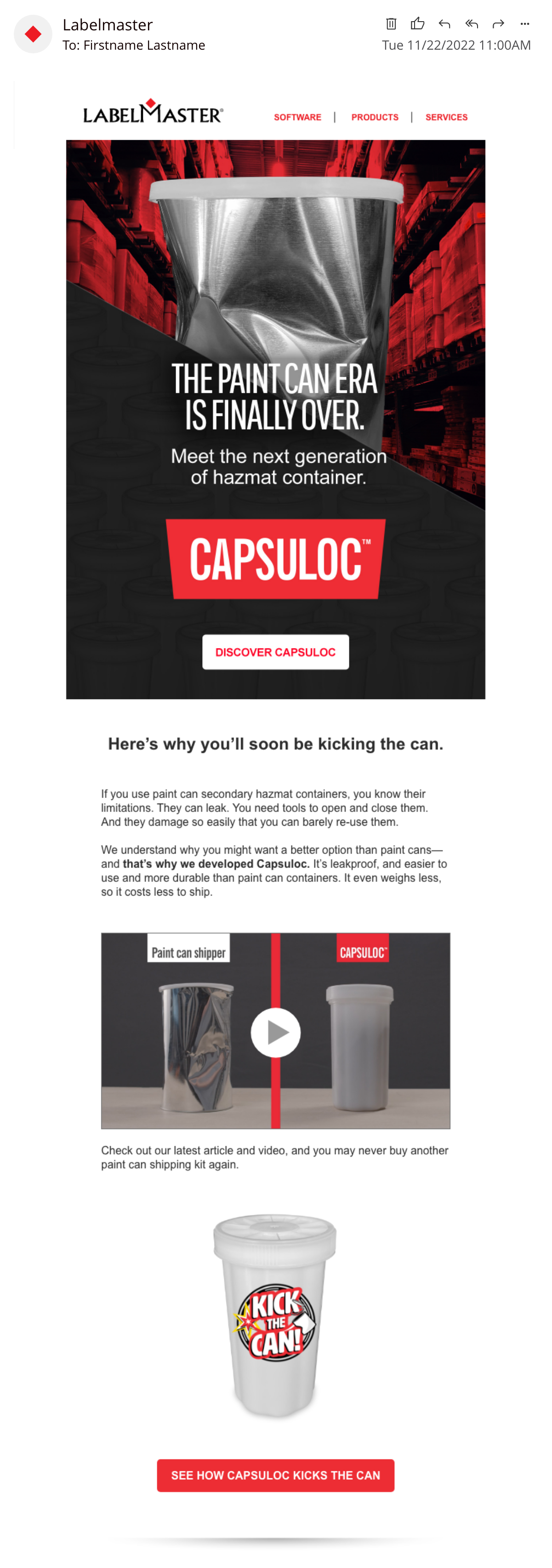 Capsuloc launch email 2.