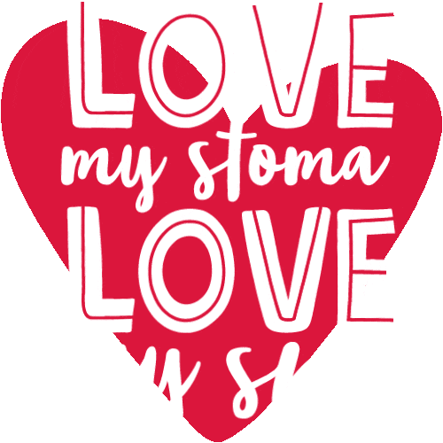 Animated social stickers: Love My Stoma. Love My Skin.