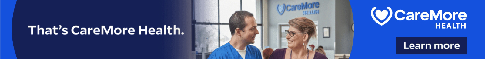 Annual enrollment period display ad for CareMore Health.