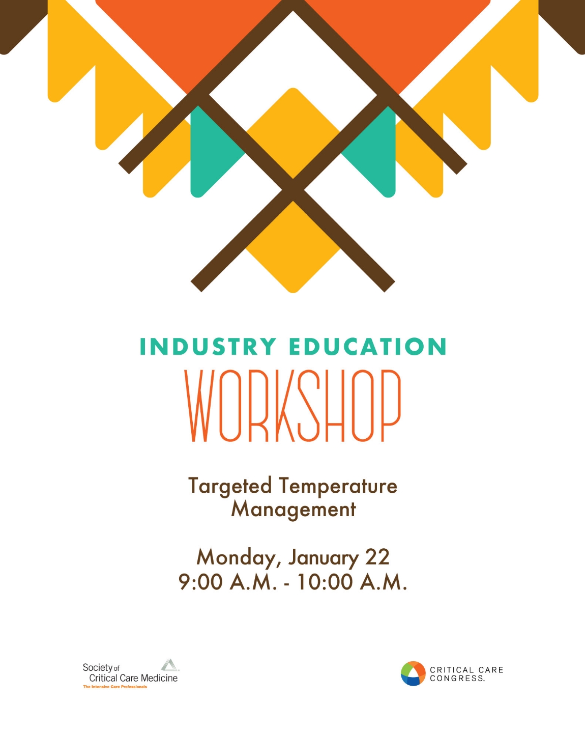 Critical Care Congress: Industry Education Workshop signage.